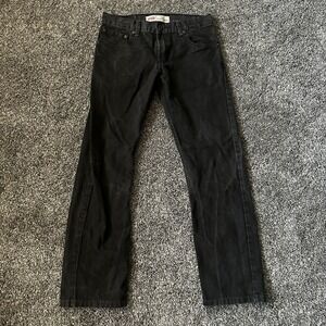 Levis 513 Jeans Womens 14R‎ Blue Denim Grunge Comfort Slim Straight Leg Red Tab